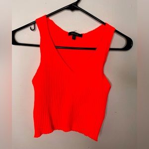 Women’s crop top, color orange, size M